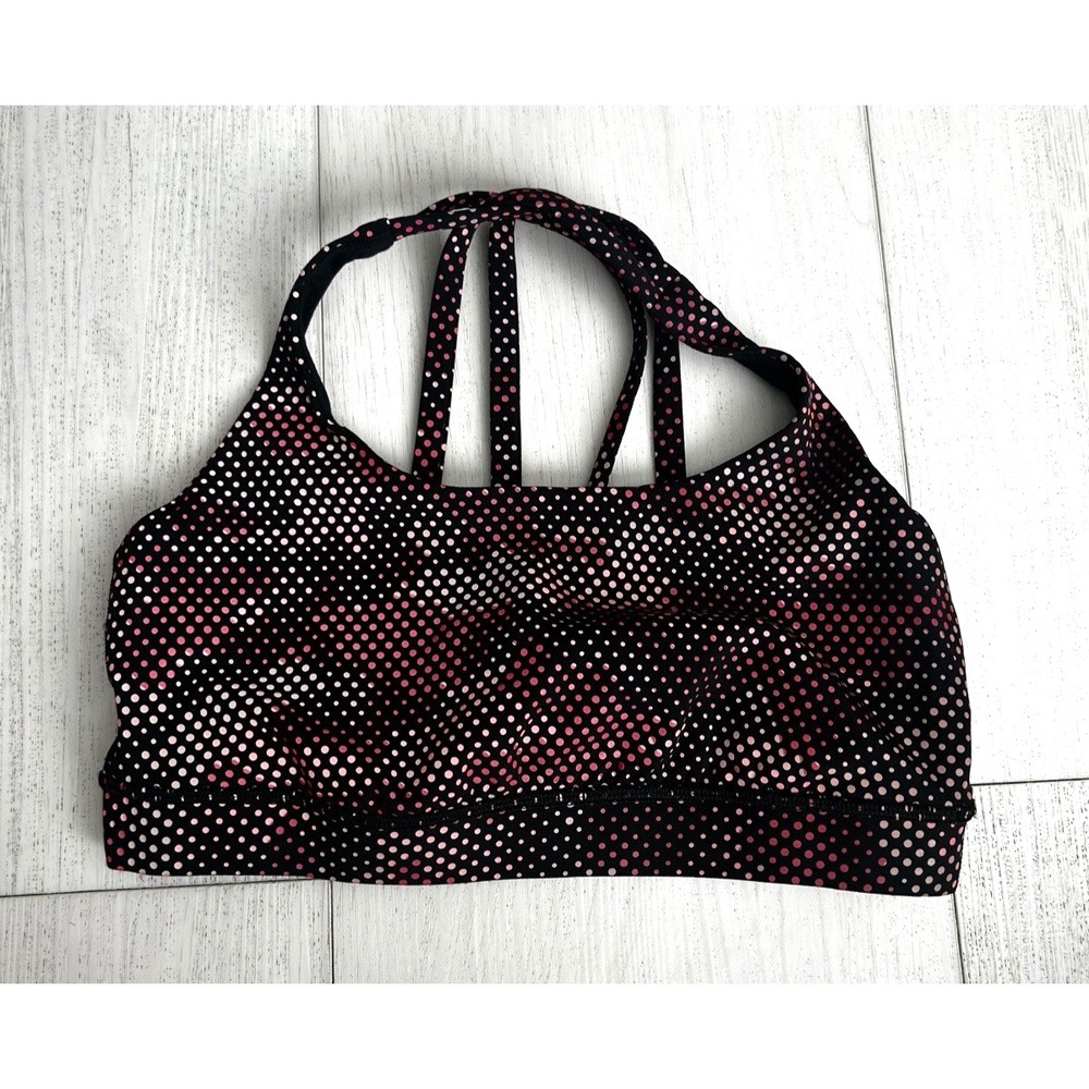 Lululemon Energy Bra Reflective *SeaWheeze High Tempo Camo Orange Multi Sz 6‎